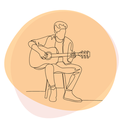 man playing guitar
